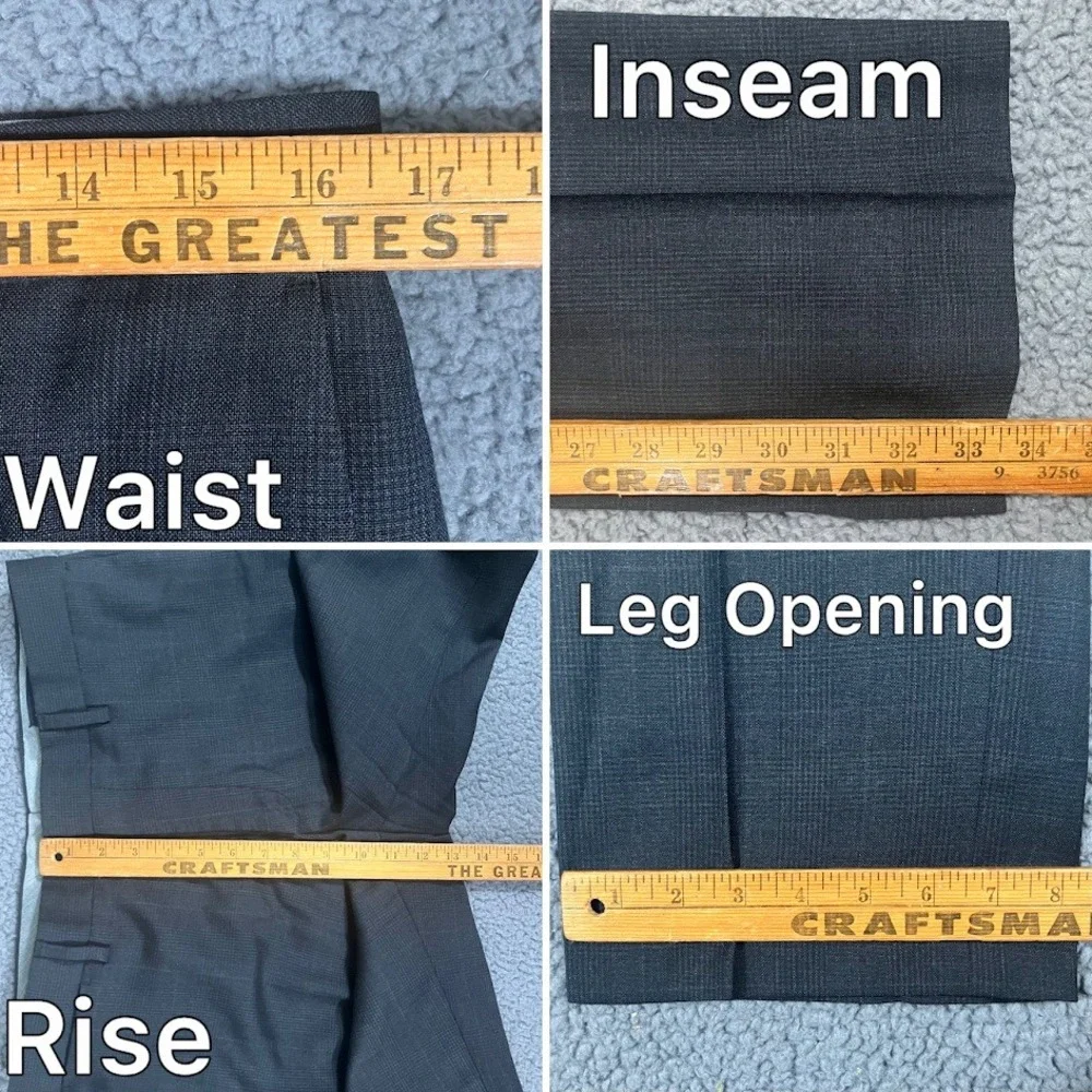 Banana Republic Classic Fit Mens 32x34 Charcoal Grey 100% Wool Dress Pants